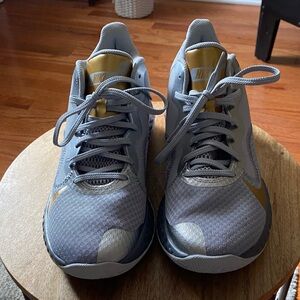 Barely Worn - Nike Men's Athletic Shoes in Gray, Silver, & Gold